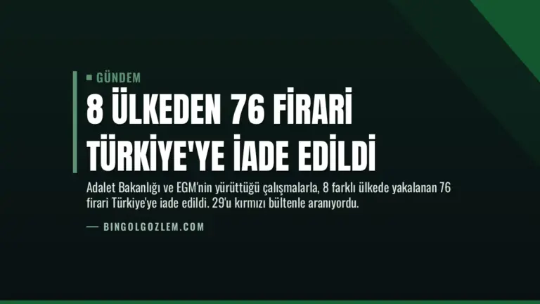 8 Ülkeden 76 Firari Türkiye’ye İade Edildi