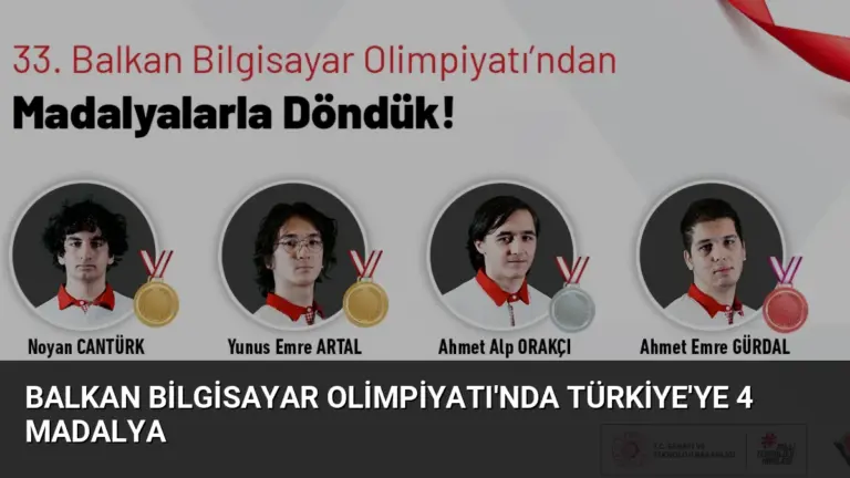 Balkan Bilgisayar Olimpiyatı’nda Türkiye’ye 4 Madalya
