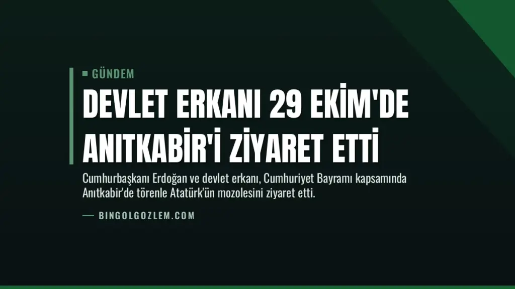 Devlet erkanı 29 Ekim'de Anıtkabir'i ziyaret etti