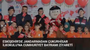 Eskişehir'de Jandarmadan Çukurhisar İlkokulu'na Cumhuriyet Bayramı Ziyareti