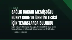 Sağlık Bakanı Memişoğlu Güney Kore’de Üretim Tesisi İçin Temaslarda Bulundu