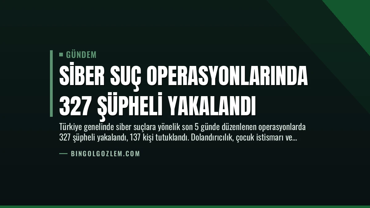 Siber Suç Operasyonlarında 327 Şüpheli Yakalandı