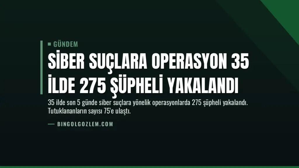 Siber Suçlara Operasyon 35 İlde 275 Şüpheli Yakalandı