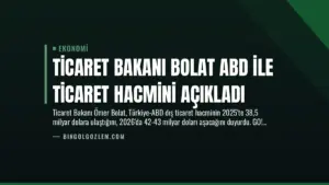 Ticaret Bakanı Bolat ABD ile Ticaret Hacmini Açıkladı