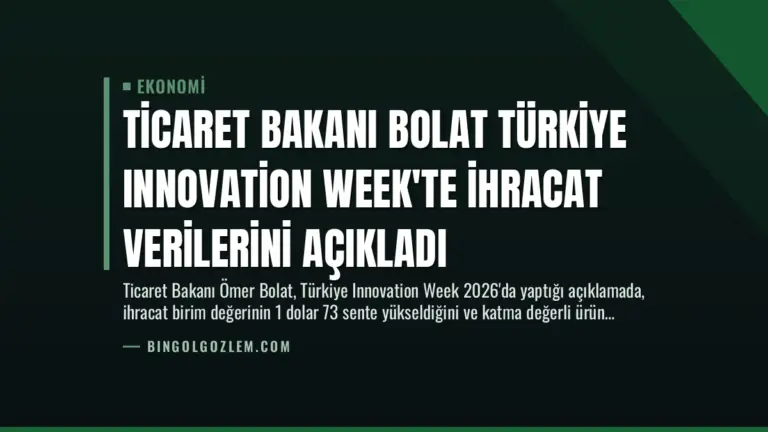 Ticaret Bakanı Bolat Türkiye Innovation Week’te İhracat Verilerini Açıkladı