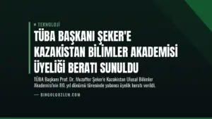 TÜBA Başkanı Şeker’e Kazakistan Bilimler Akademisi Üyeliği Beratı Sunuldu