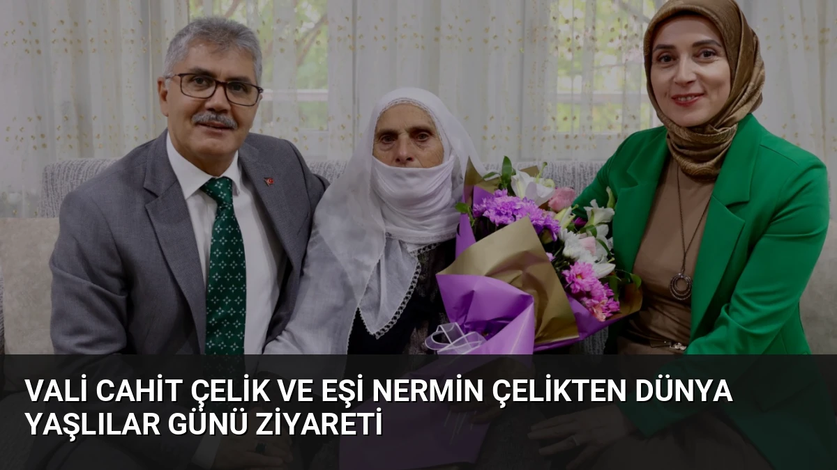 Vali Cahit Çelik ve Eşi Nermin Çelikten Dünya Yaşlılar Günü Ziyareti