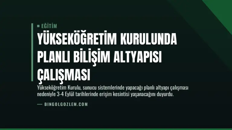 Yükseköğretim Kurulunda Planlı Bilişim Altyapısı Çalışması